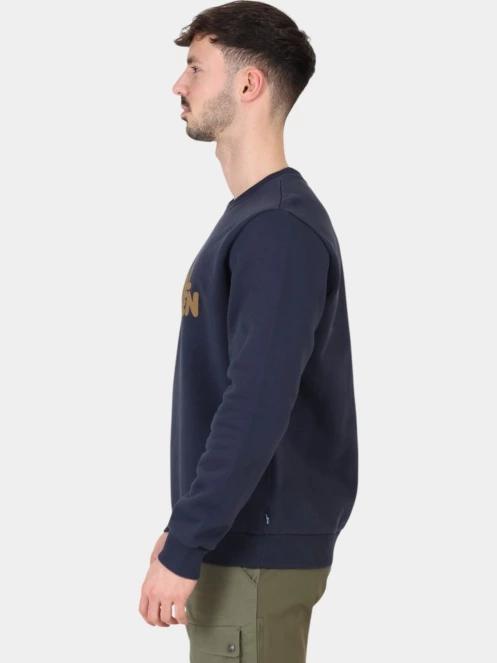 Fjallraven Fjällräven Logo Sweater M férfi pulóver sötétkék színben 3