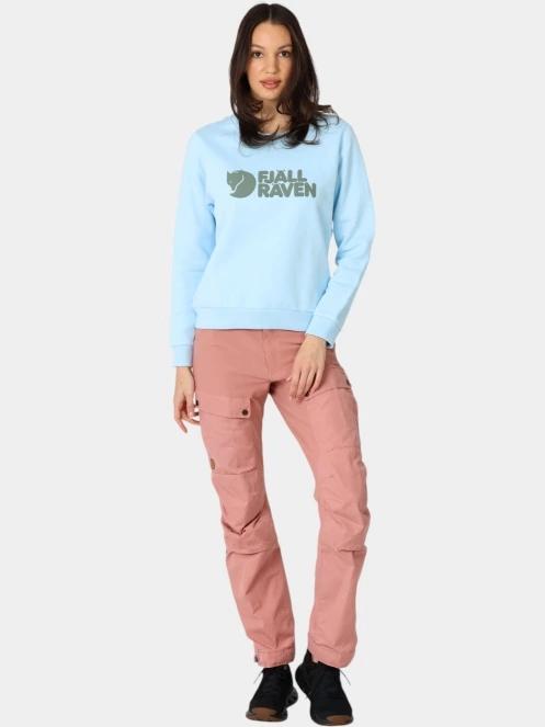 Fjallraven Fjällräven Logo Sweater W női pulóver világoskék színben 5