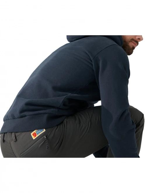 Fjallraven Fjällräven Logo Hoodie M férfi kapucnis pulóver sötétkék színben 4