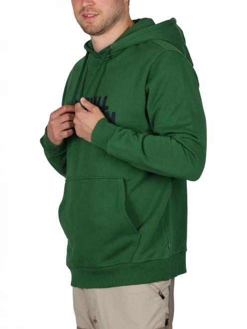 Fjallraven Fjällräven Logo Hoodie M férfi kapucnis pulóver zöld színben 3