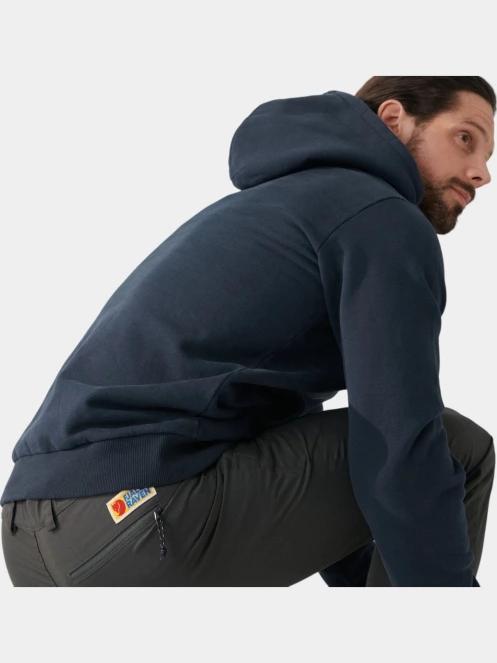 Fjallraven Fjällräven Logo Hoodie M férfi kapucnis pulóver sötétkék színben 5