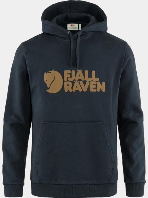 Fjallraven Fjällräven Logo Hoodie M férfi kapucnis pulóver sötétkék színben 6