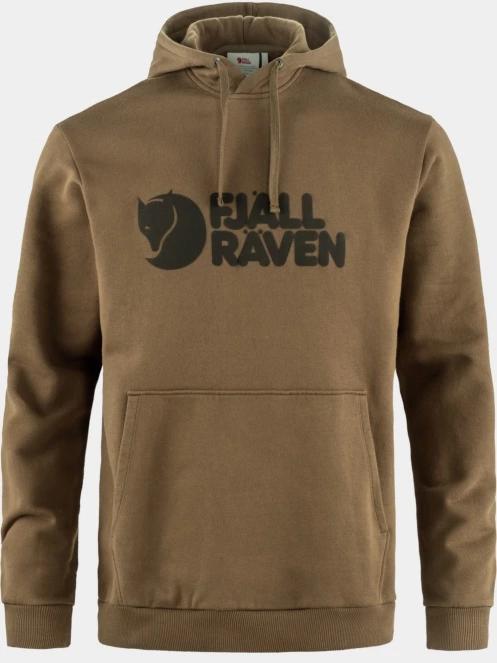 Fjallraven Fjällräven Logo Hoodie M férfi kapucnis pulóver barna színben 2