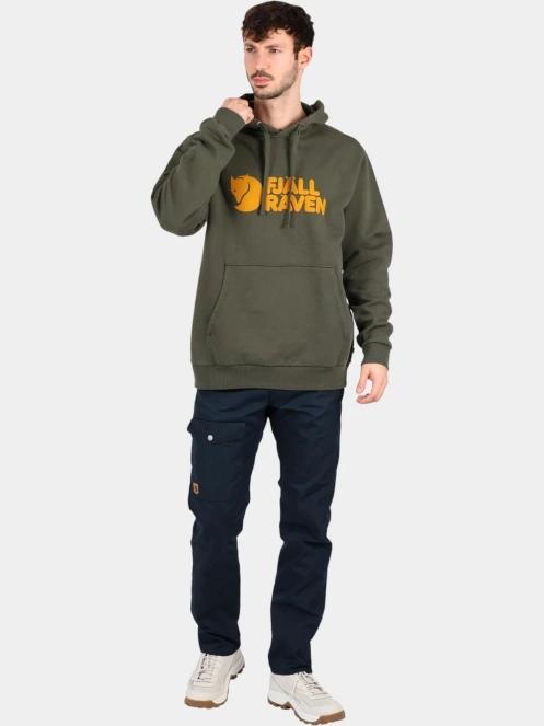 Fjallraven Fjällräven Logo Hoodie M férfi kapucnis pulóver zöld színben 5