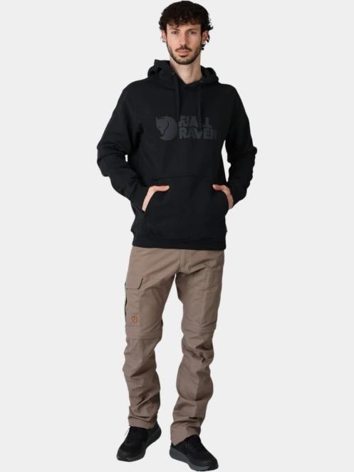 Fjallraven Fjällräven Logo Hoodie M férfi kapucnis pulóver fekete színben 5