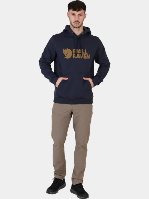Fjallraven Fjällräven Logo Hoodie M férfi kapucnis pulóver sötétkék színben 6