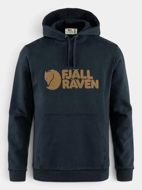 Fjallraven Fjällräven Logo Hoodie M férfi kapucnis pulóver sötétkék színben 7