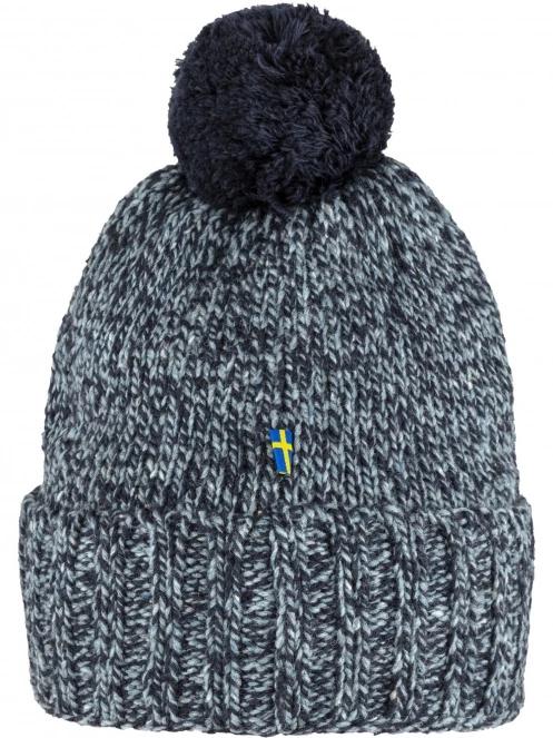 Fjallraven Övik Pom Hat bojtos sapka sötétkék színben 4
