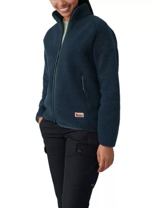 Fjallraven Vardag Pile Fleece W női pulóver sötétkék színben 2