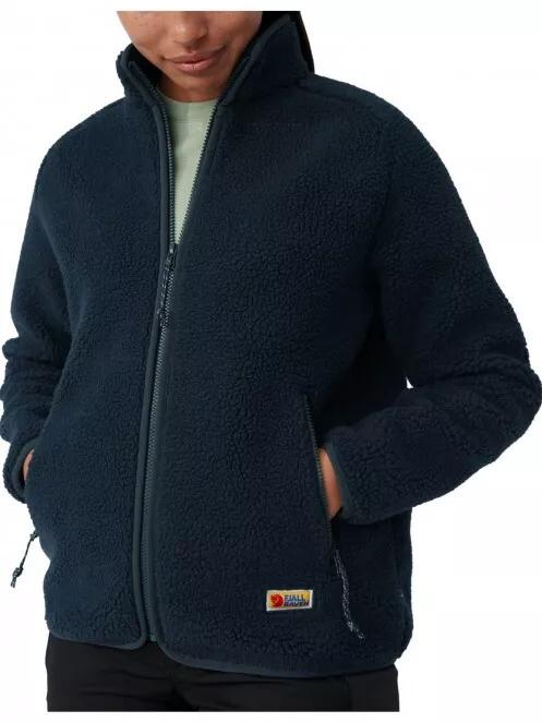 Fjallraven Vardag Pile Fleece W női pulóver sötétkék színben 5