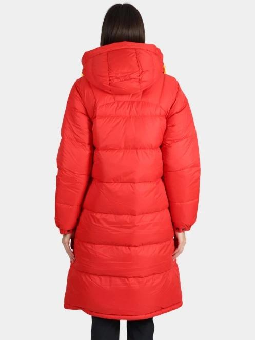 Fjallraven Expedition Long Down Parka W női pehelykabát piros színben 4
