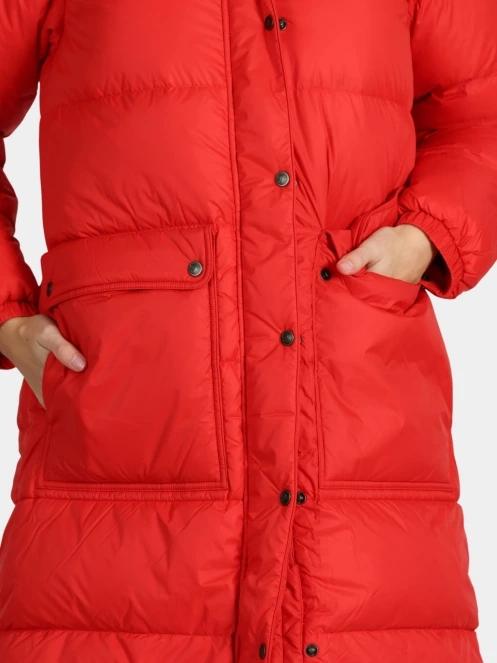 Fjallraven Expedition Long Down Parka W női pehelykabát piros színben 6