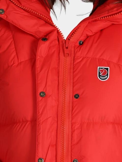 Fjallraven Expedition Long Down Parka W női pehelykabát piros színben 7