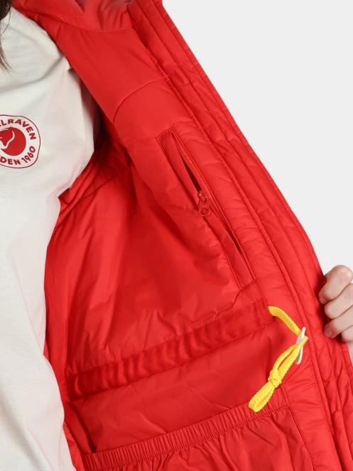 Fjallraven Expedition Long Down Parka W női pehelykabát piros színben 9