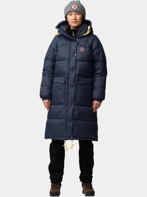 Fjallraven Expedition Long Down Parka W női pehelykabát sötétkék színben 2