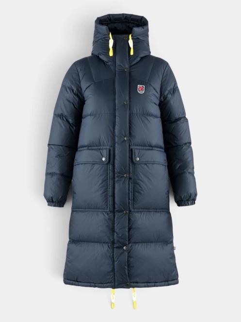 Fjallraven Expedition Long Down Parka W női pehelykabát sötétkék színben 13