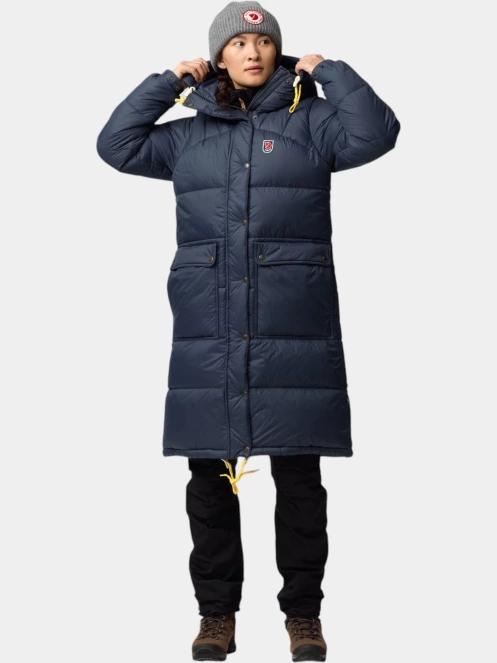 Fjallraven Expedition Long Down Parka W női pehelykabát sötétkék színben 5
