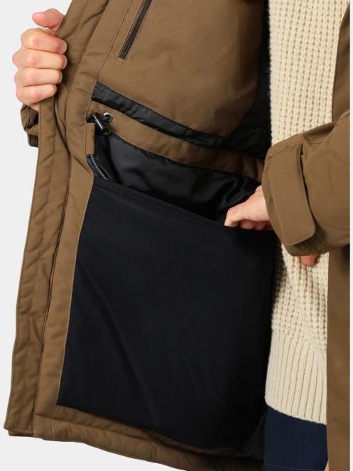 Fjallraven Nuuk Parka M férfi télikabát barna színben 10