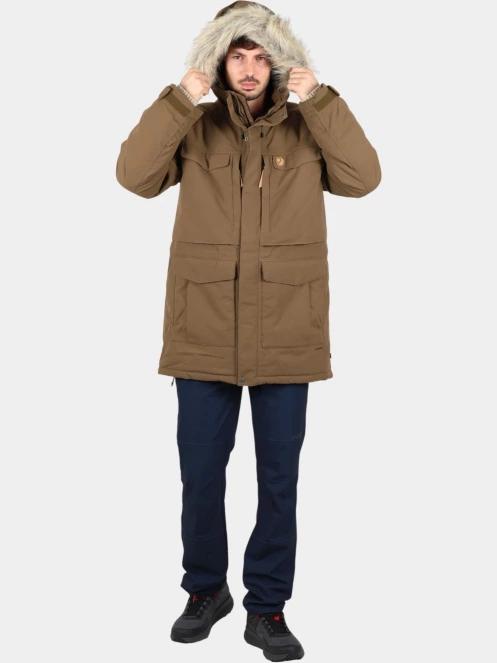 Fjallraven Nuuk Parka M férfi télikabát barna színben 6