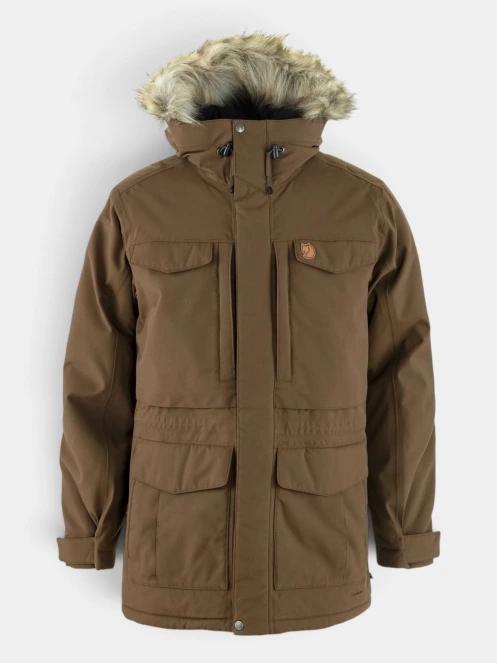 Fjallraven Nuuk Parka M férfi télikabát barna színben 12