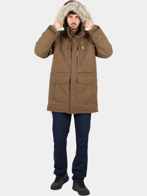 Fjallraven Nuuk Parka M férfi télikabát barna színben 6