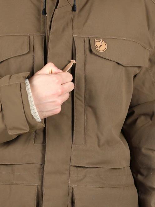Fjallraven Nuuk Parka M férfi télikabát barna színben 7