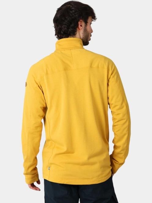 Fjallraven Abisko Lite Fleece Jacket M férfi polár pulóver sárga színben 4
