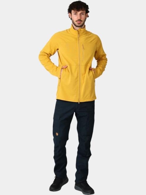 Fjallraven Abisko Lite Fleece Jacket M férfi polár pulóver sárga színben 5