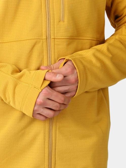 Fjallraven Abisko Lite Fleece Jacket M férfi polár pulóver sárga színben 6