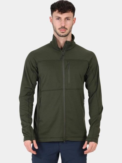 Fjallraven Abisko Lite Fleece Jacket M férfi polár pulóver oliva színben 2