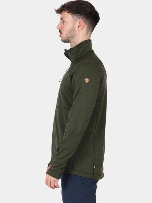 Fjallraven Abisko Lite Fleece Jacket M férfi polár pulóver oliva színben 3