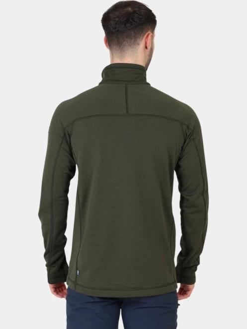 Fjallraven Abisko Lite Fleece Jacket M férfi polár pulóver oliva színben 4