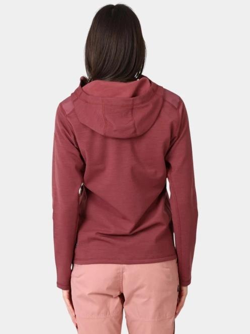 Fjallraven Keb Fleece Hoodie W női polár pulóver bordó színben 4