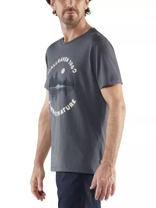 Fjallraven Forest Mirror T-shirt M férfi rövid ujjú póló sötétkék színben 4