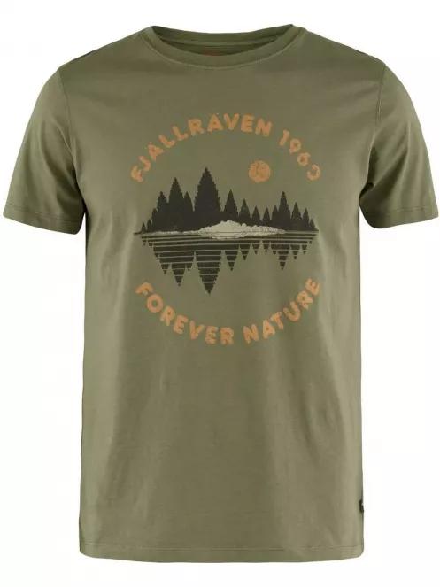 Fjallraven Forest Mirror T-shirt M férfi rövid ujjú póló zöld színben 2