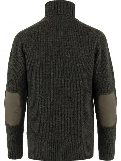 Fjallraven Övik Roller Neck Sweater M férfi kötött pulóver zöld színben 3