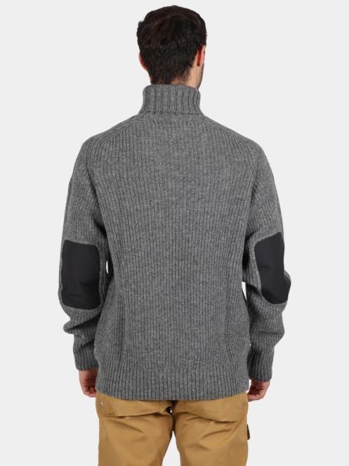 Fjallraven Övik Roller Neck Sweater M férfi kötött pulóver szürke színben 4