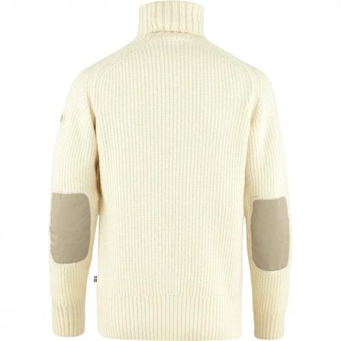 Fjallraven Övik Roller Neck Sweater M férfi kötött pulóver homok színben 7
