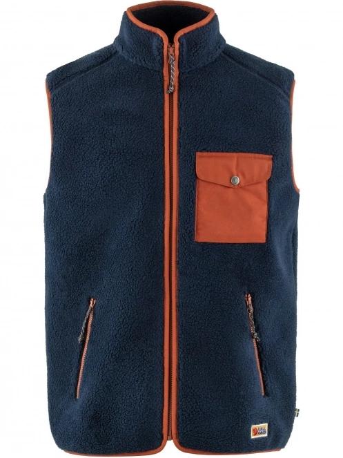 Fjallraven Vardag Pile Fleece Vest M férfi polár mellény sötétkék színben 2
