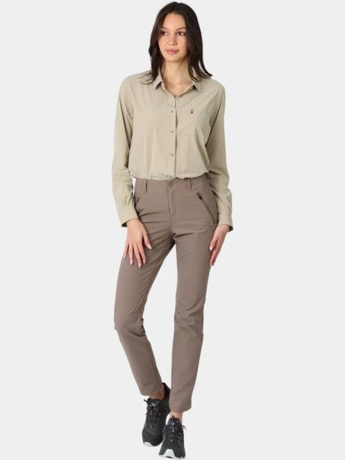 Fjallraven Abisko Trail Stretch Trousers W női túranadrág barna színben 5