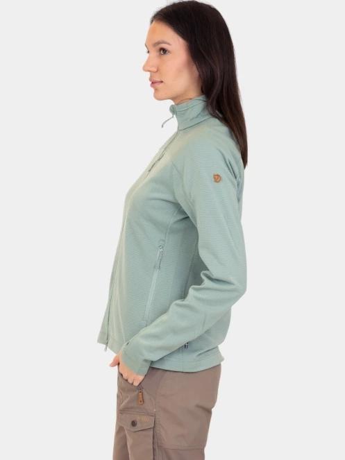 Fjallraven Abisko Lite Fleece Jacket W női polár pulóver zöld színben 3