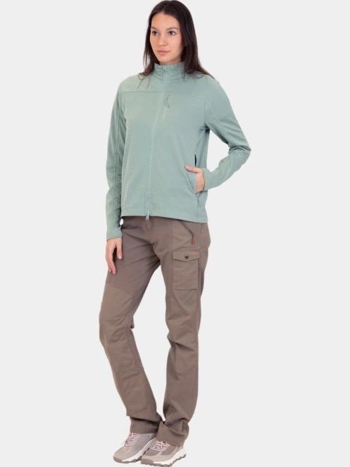 Fjallraven Abisko Lite Fleece Jacket W női polár pulóver zöld színben 5