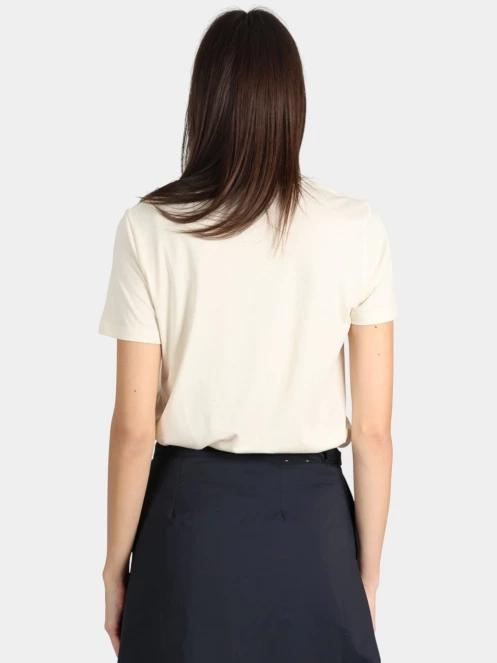 Fjallraven Fjällräven Logo Tee W női rövid ujjú póló homok színben 4