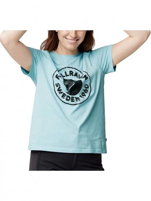 Fjallraven Kanken Art Logo Tee W női rövid ujjú póló világoskék színben 2