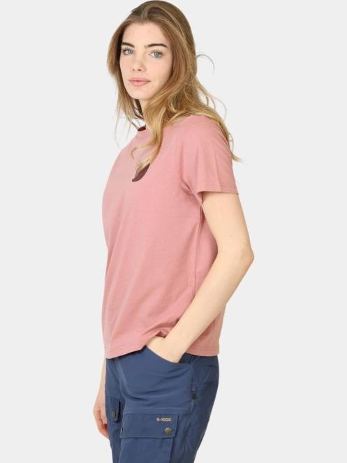 Fjallraven Fox Boxy Logo Tee W női rövid ujjú póló rózsaszín színben 3