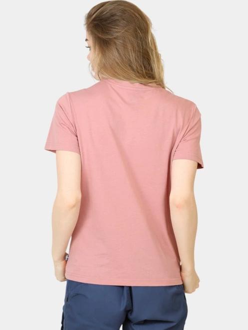 Fjallraven Fox Boxy Logo Tee W női rövid ujjú póló rózsaszín színben 4