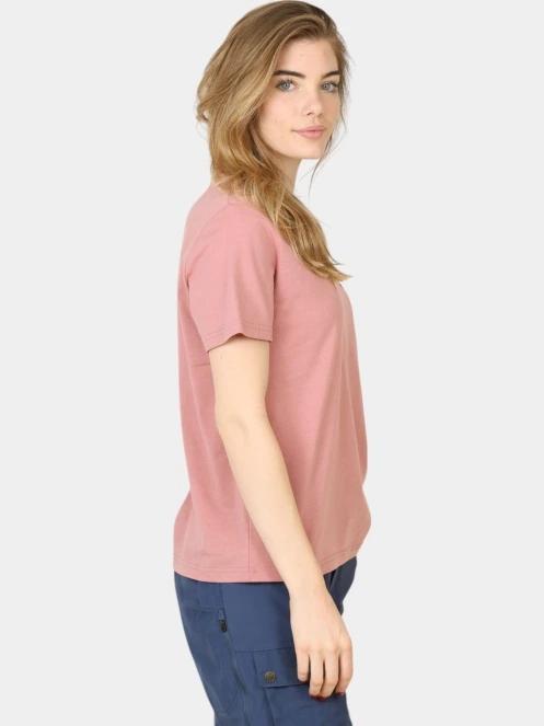 Fjallraven Fox Boxy Logo Tee W női rövid ujjú póló rózsaszín színben 5
