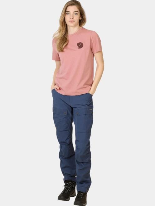 Fjallraven Fox Boxy Logo Tee W női rövid ujjú póló rózsaszín színben 6
