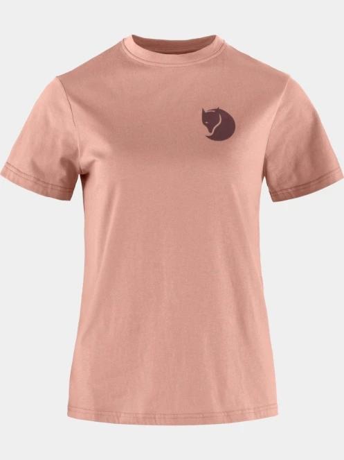 Fjallraven Fox Boxy Logo Tee W női rövid ujjú póló rózsaszín színben 7