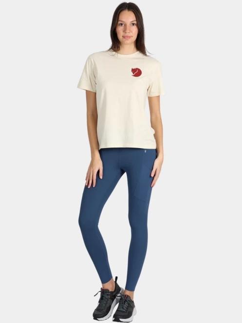 Fjallraven Fox Boxy Logo Tee W női rövid ujjú póló homok színben 5